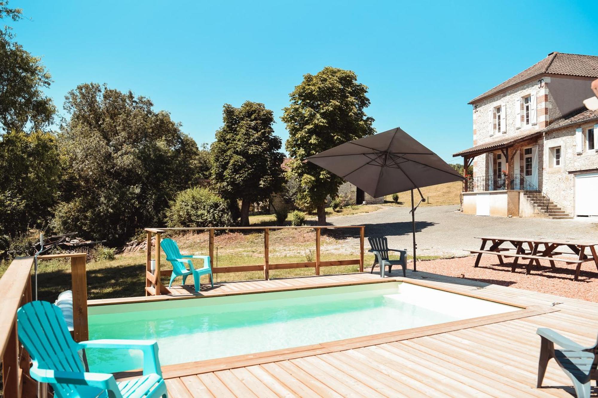 Maison De Campagne, Bord De Lac, Piscine, Billard 11 Per Plieux Rom bilde